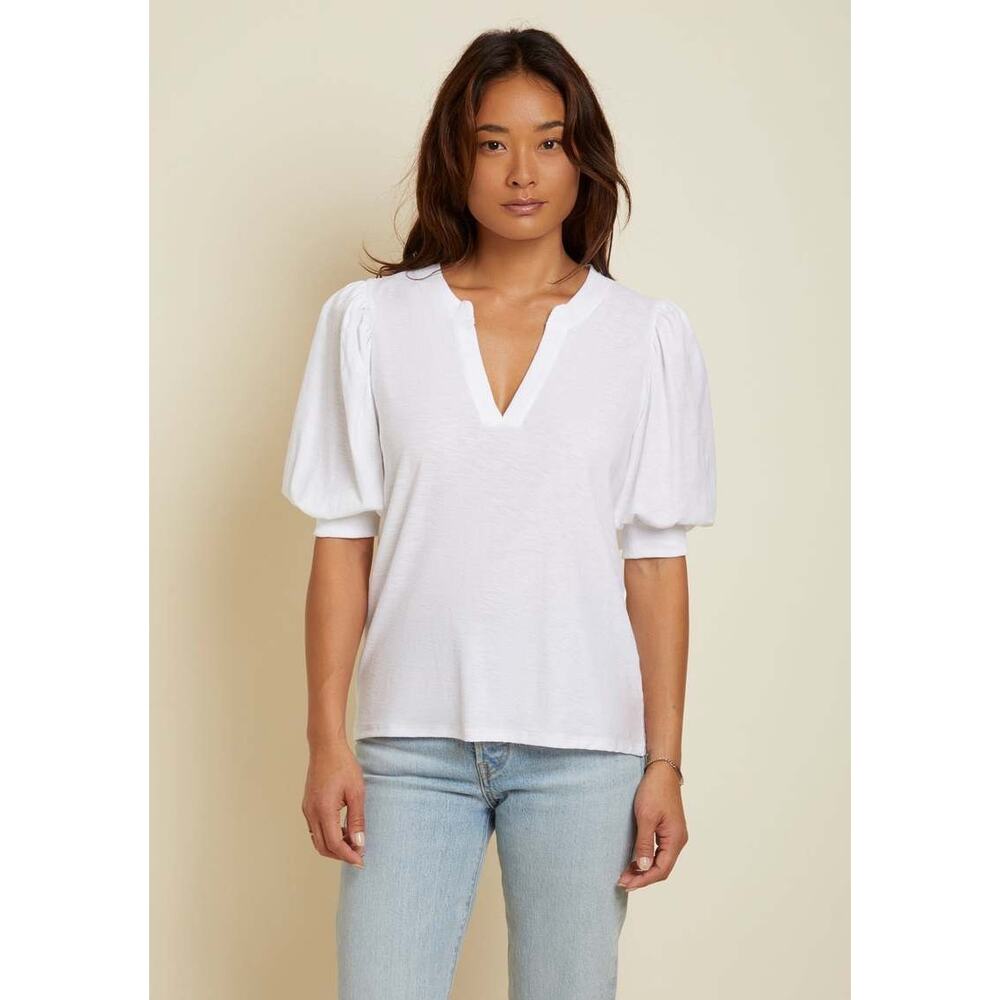 Nation LTD Lou Peasant Top White XS